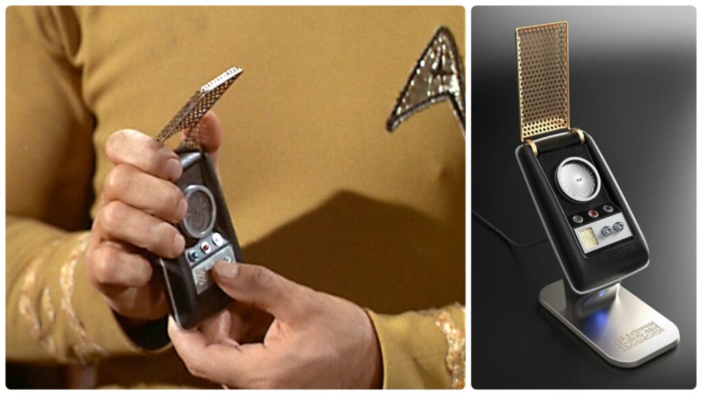 bilim kurgu filmi star trek'teki cep telefonu.