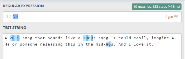 regular expression örneği