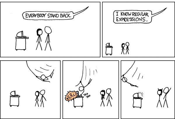 regex hakkında bir karikatür