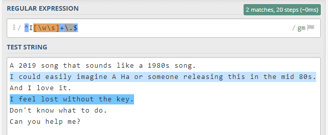 regular expression örneği