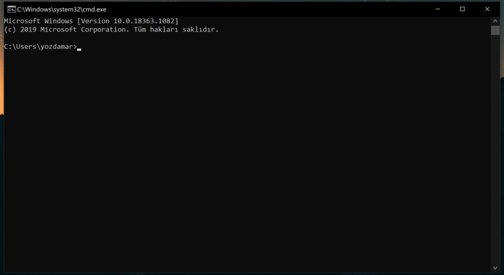 CMD Komutları - CMD