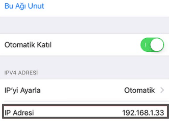 iPhone Cihazınızda IP Adresi Değiştirme