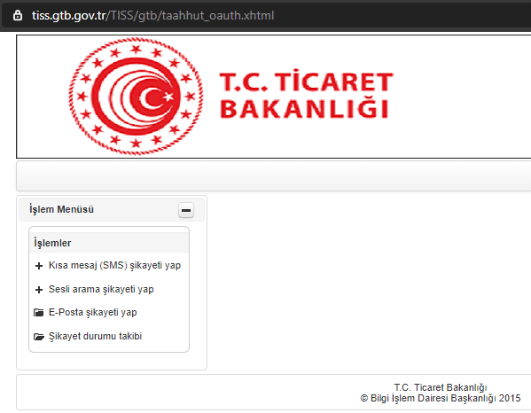 Ticaret Bakanlığı Ticari İleti Şikayet Sistemi