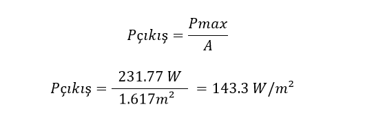 çıkış gücü hesabı