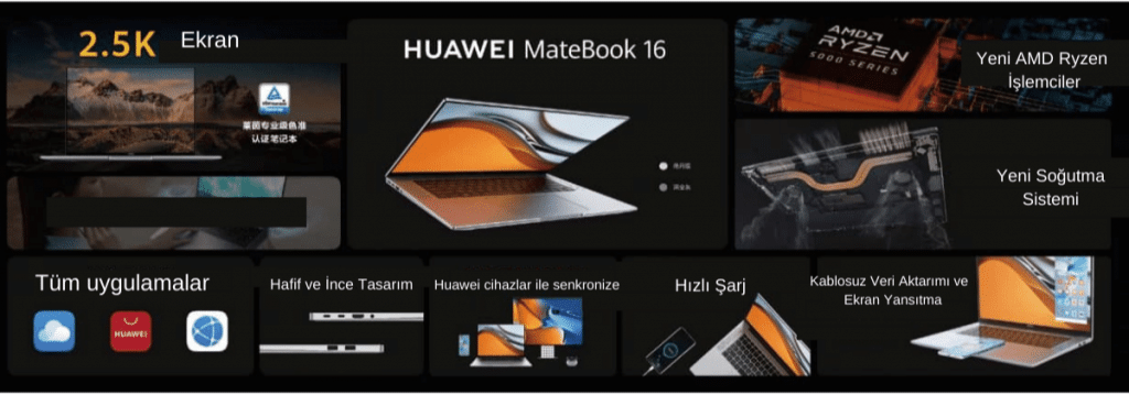 Huawei MateBook 16 özellikleri