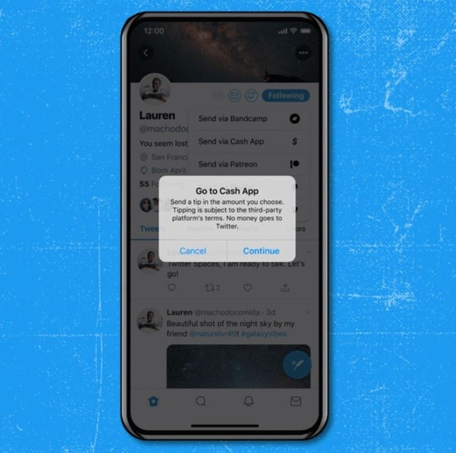 Twitter bahşiş kutusu