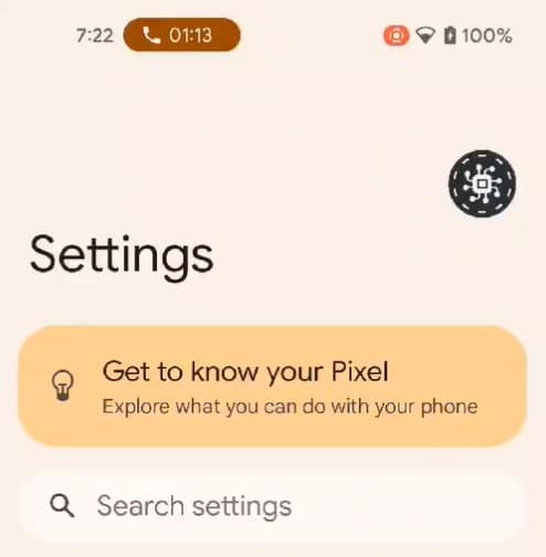 Android 12 Arama Süresi Butonu