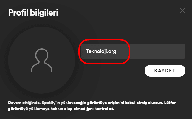 Spotify Masaüstü Gösterilecek Ad Değiştirme - 4