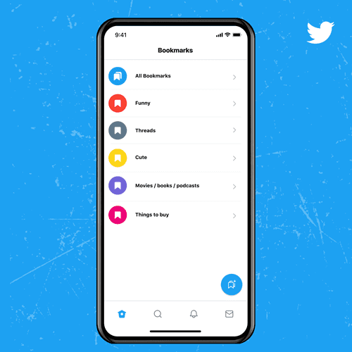 Twitter Blue Yer İşaretleri Klasörü