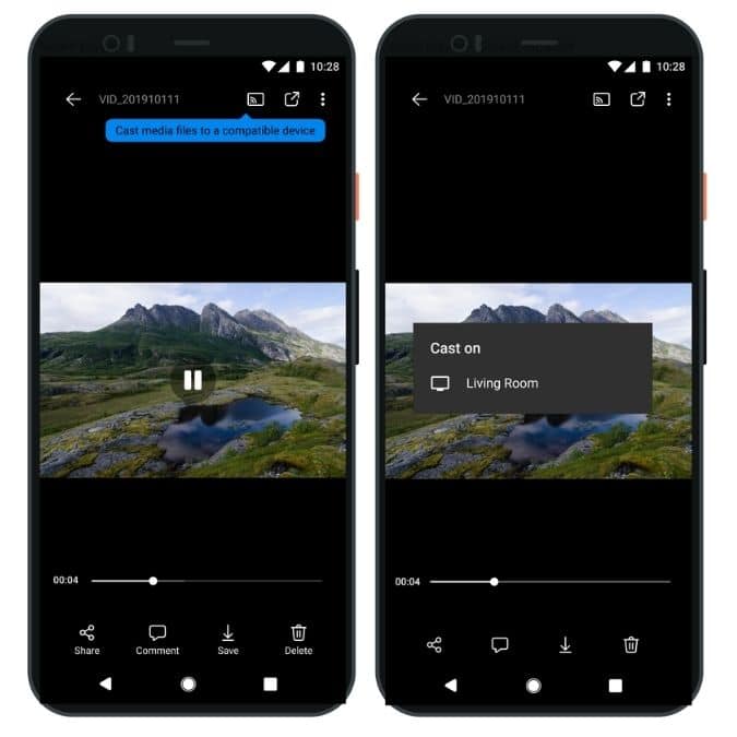 onedrive fotoğraf chromecast