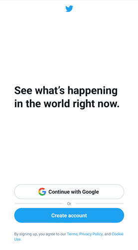 Twitter Google Hesabı ile Oturum Açma