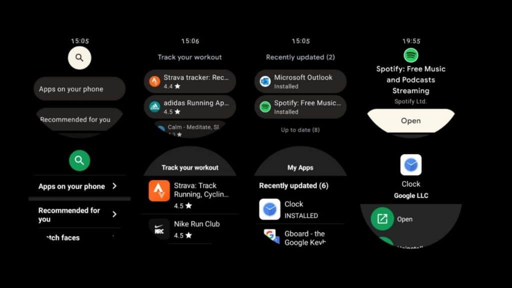Yeni Wear OS ile Play Store uygulaması da tamamen yenileniyor.