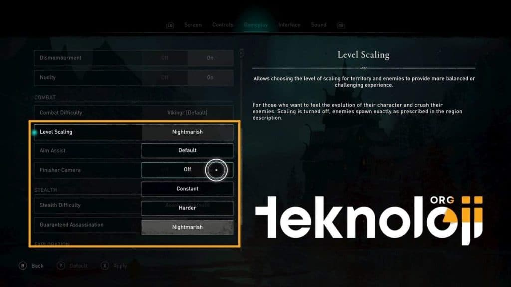 valhalla seviye ayarı