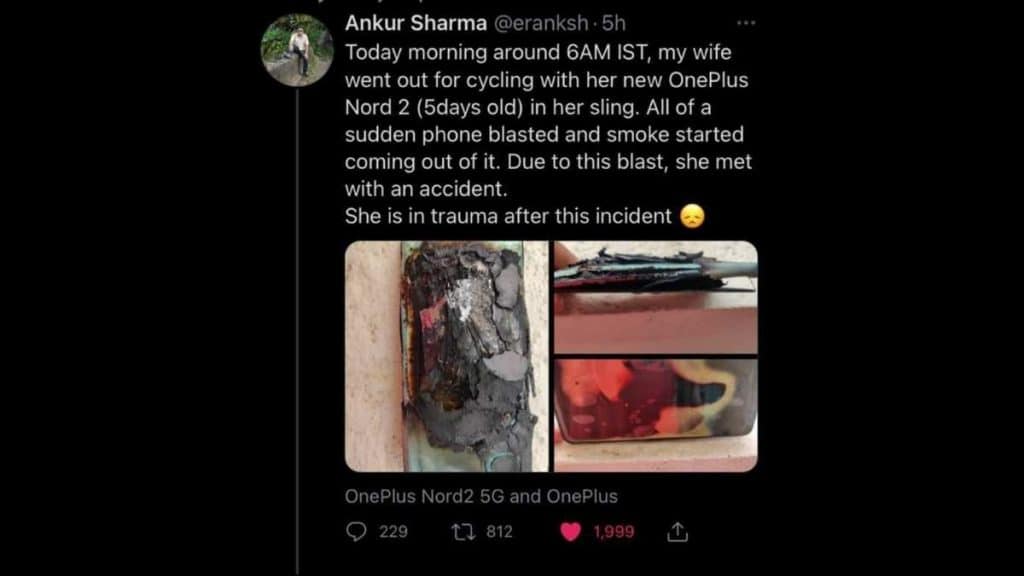 OnePlus Nord 2 patladı