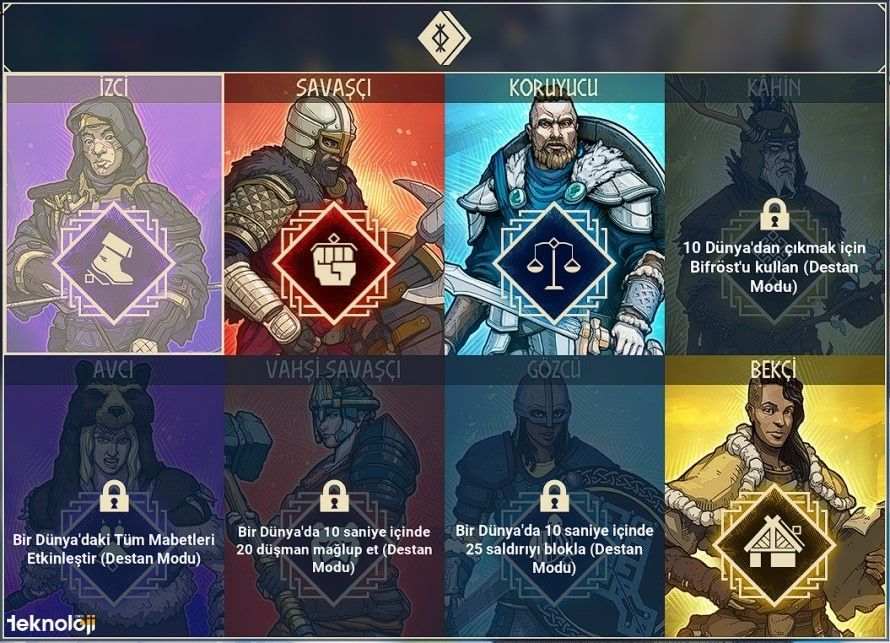 Tribes of Midgard Sınıflar