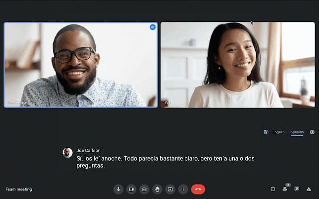 Google Meet için Çevrilmiş Altyazı Özelliği