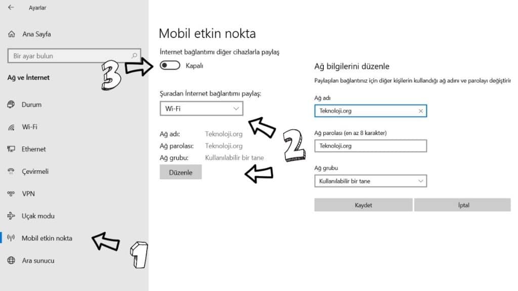 windows-internet-paylasimi-nasil-yapilir