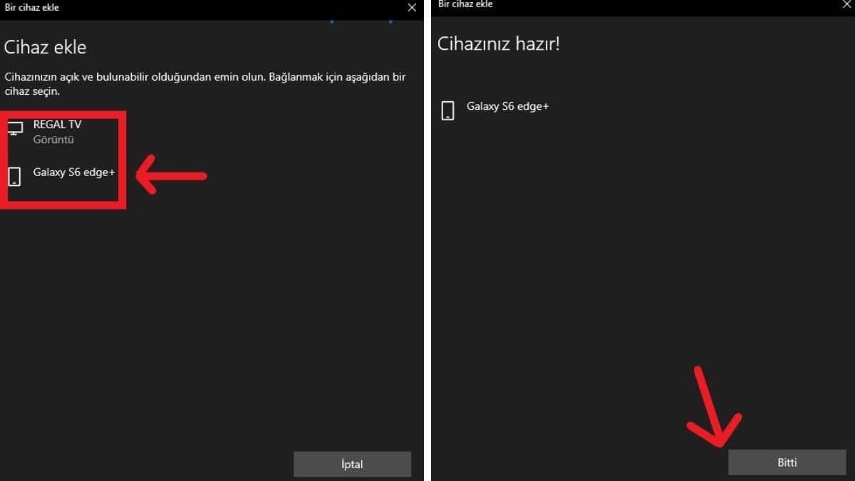 WiFi Direct için Cihazı Eşleştirme