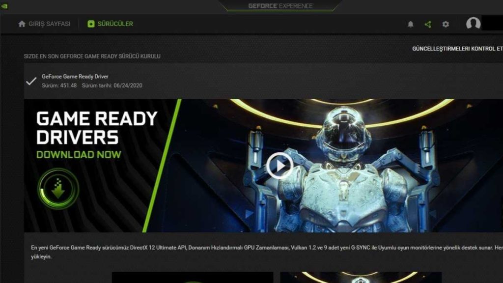 nvidia geforce experience nasıl kurulur