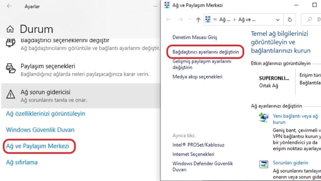 Windows Üzerinden Statik IP'nin Atama İşlemi