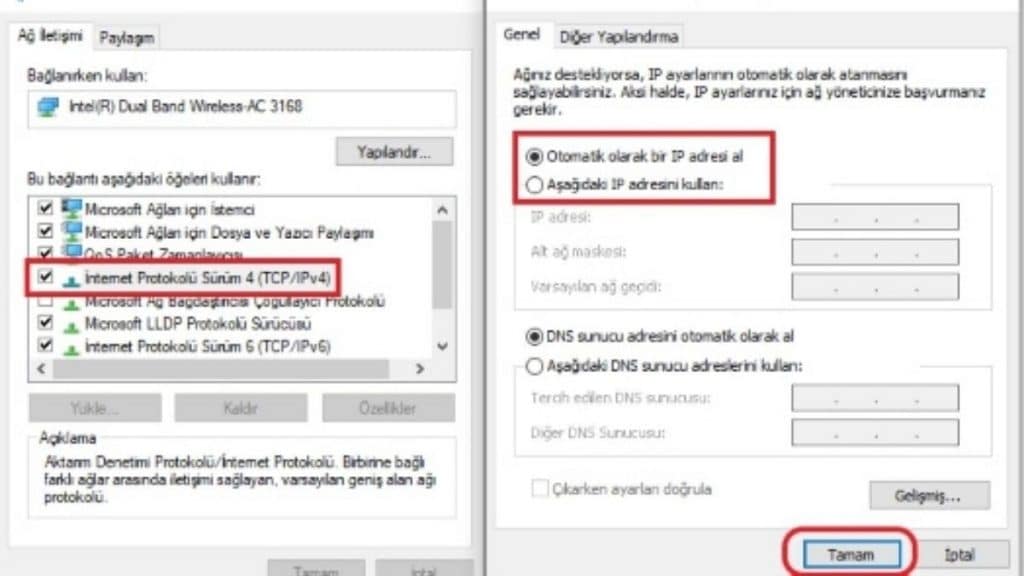 Statik IP Atama