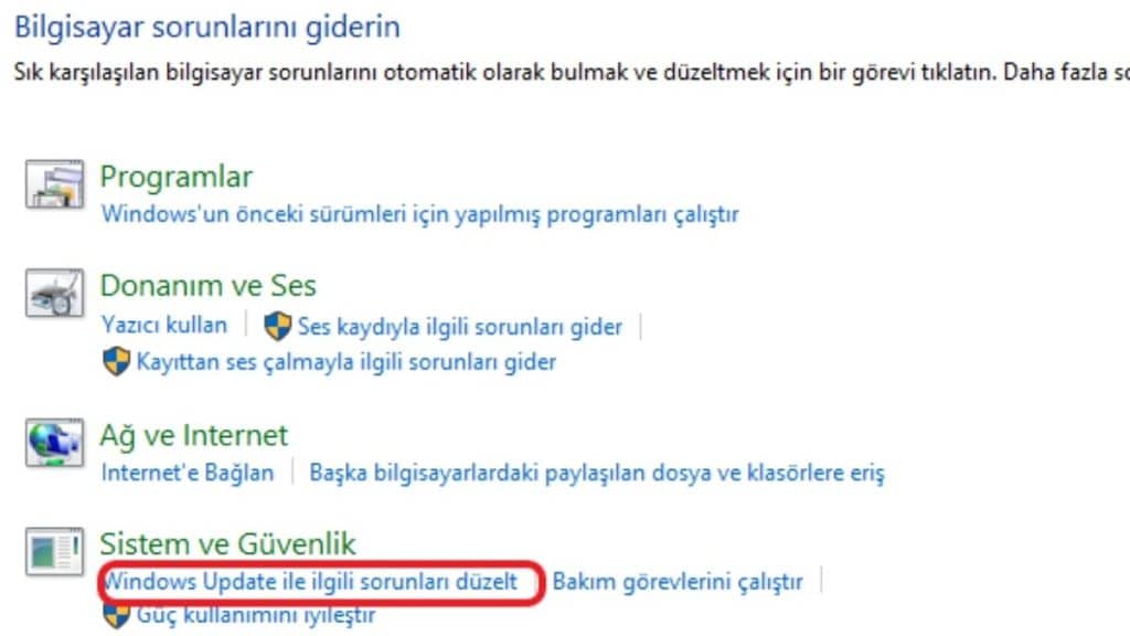 Windows Modules Installer Worker Sorunlarını Çözme Yöntemleri - Güncellemeleri Yüklemek ve Windows Update'i Çalıştırmak 