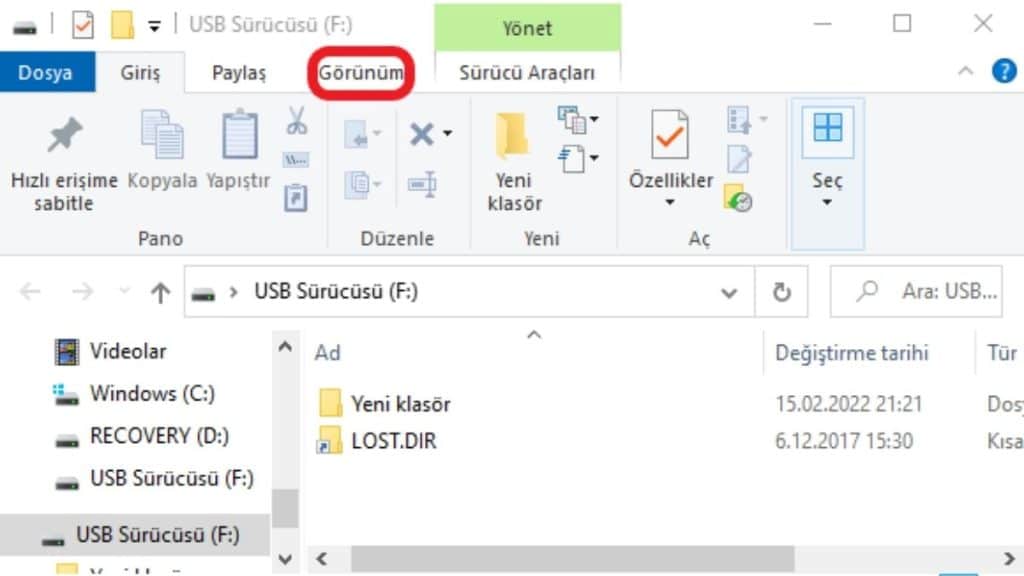 System Volume Information Dosyası Nasıl Gizlenir - 1