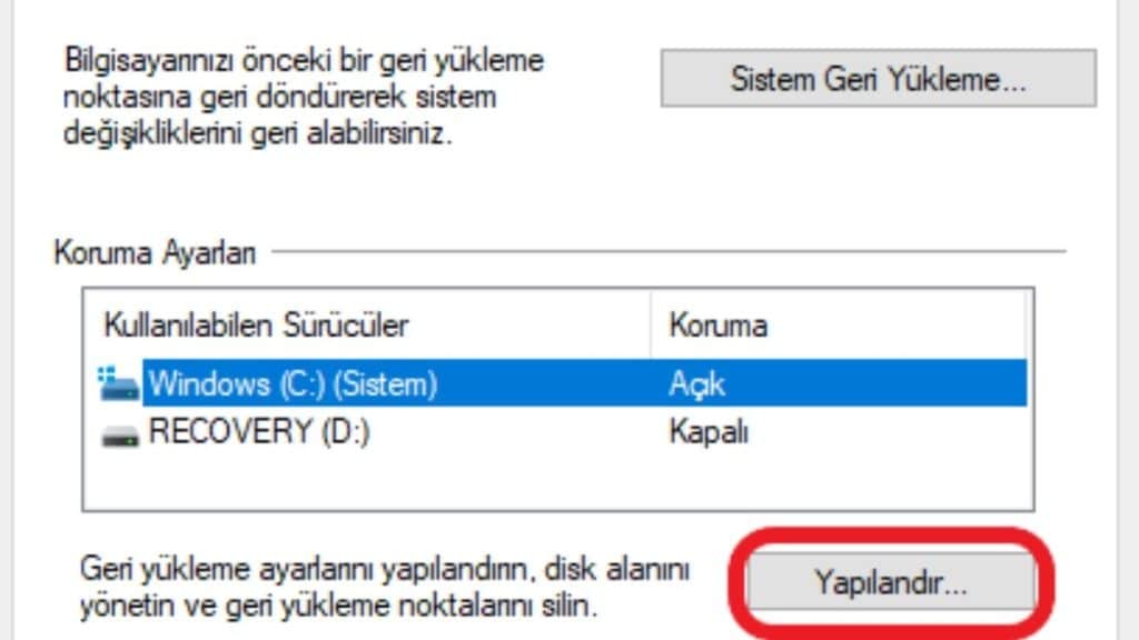 System Volume Information Dosyasının Boyutu Nasıl Küçültülür - 2