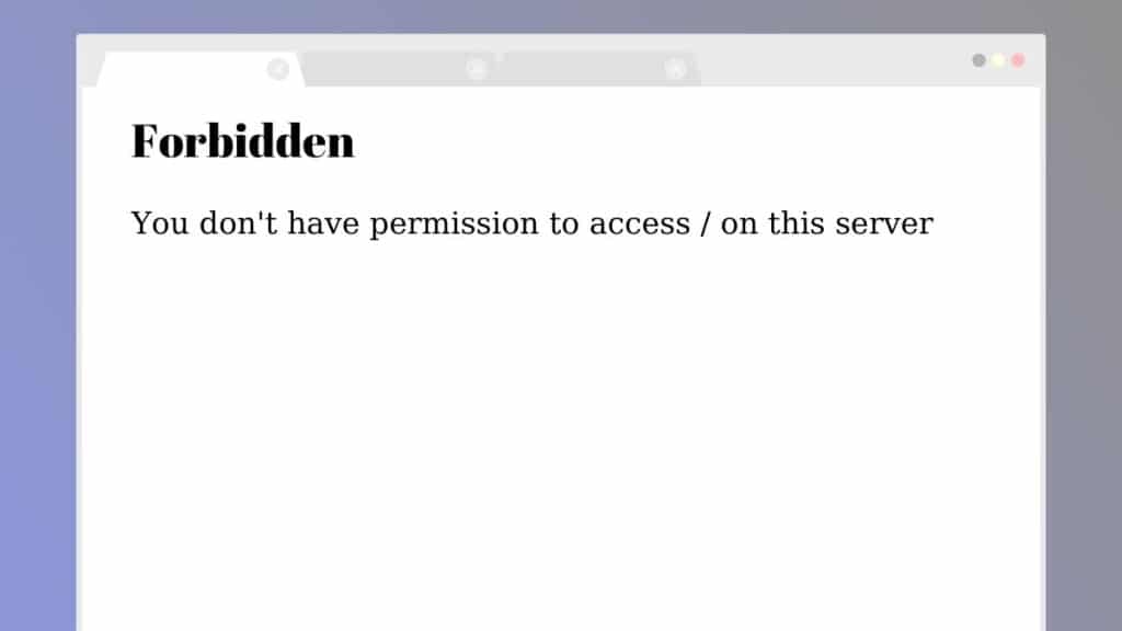 403 Forbidden