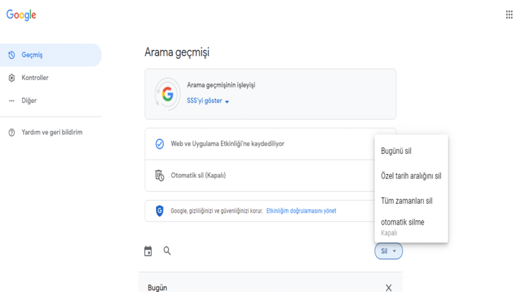 Bilgisayarlar Üzerinden Google Arama Geçmişi Silme - 1