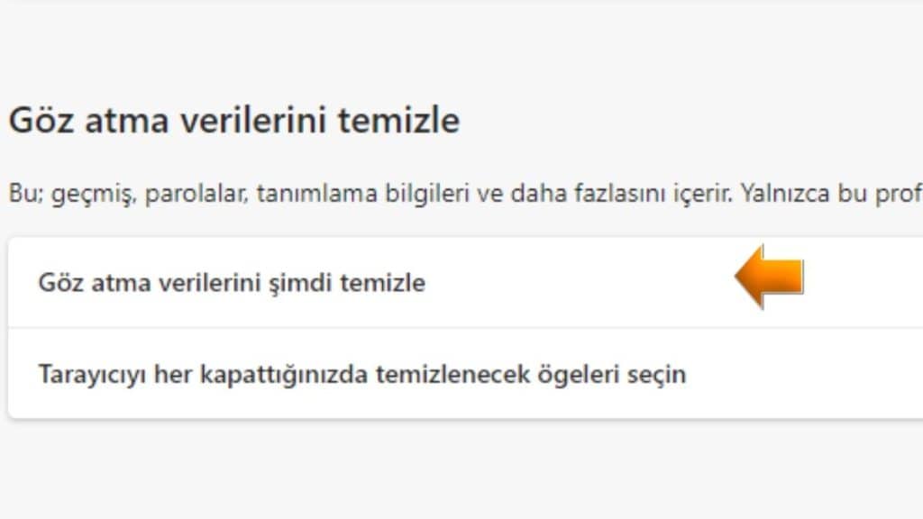 Microsoft Edge Üzerinden Önbellek Temizleme - 2