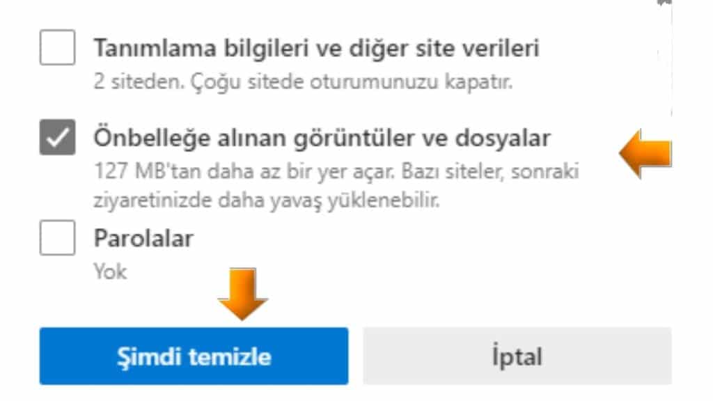 Microsoft Edge Üzerinden Önbellek Temizleme - 3