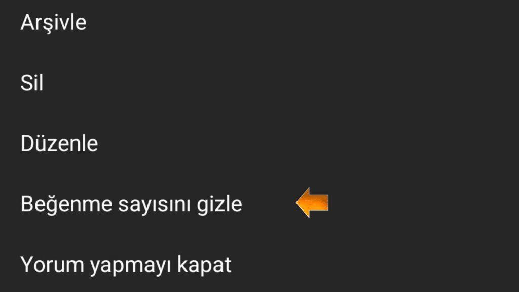 Gönderiyi Paylaştıktan Sonra Beğeni Sayısını Gizleme