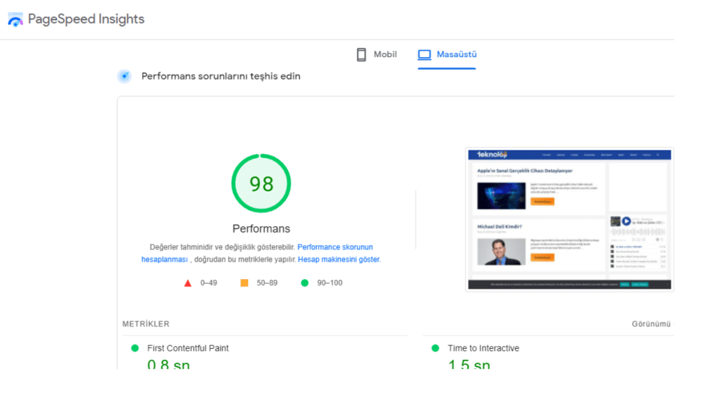 Site Hız Analizleri