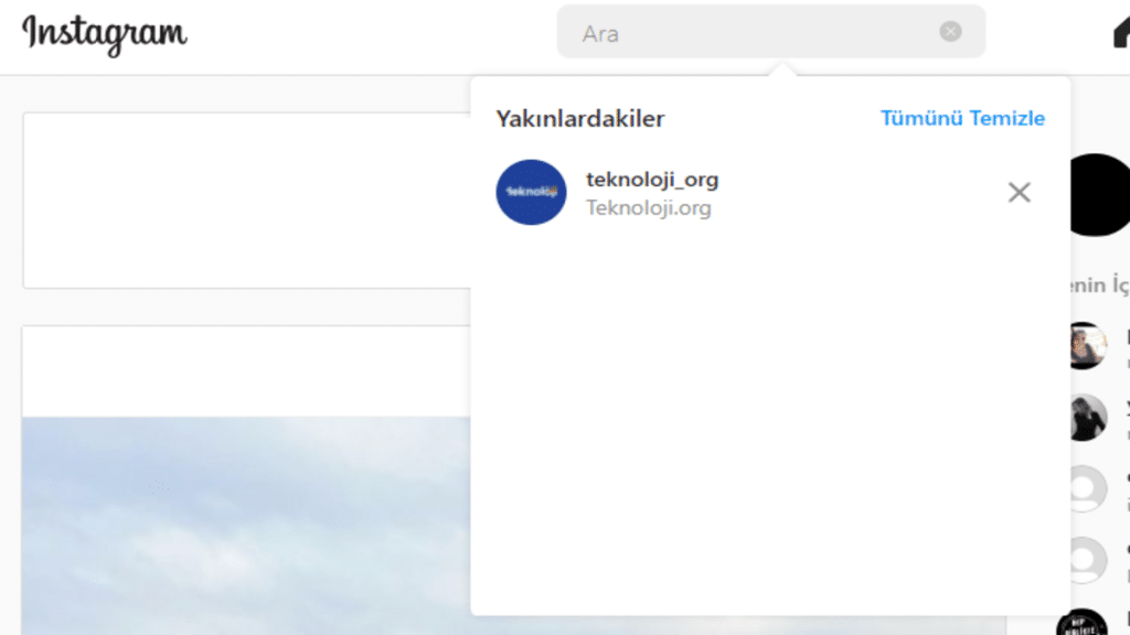 Bilgisayarlar Üzerinden Instagram Arama Geçmişi Silme - 1