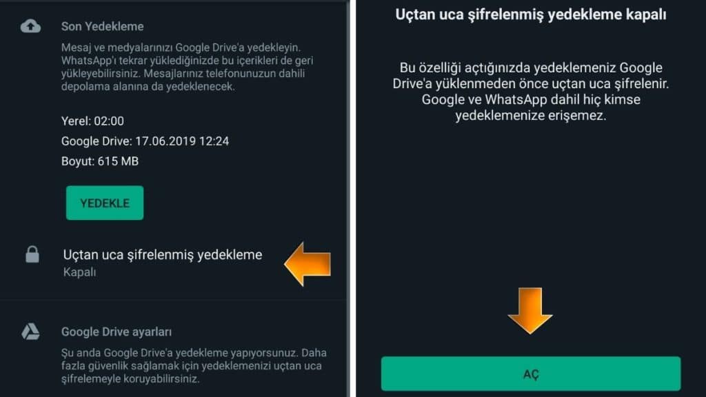Uçtan Uca Şifrelenmiş Yedeklemeyi Aktifleştirme - 1