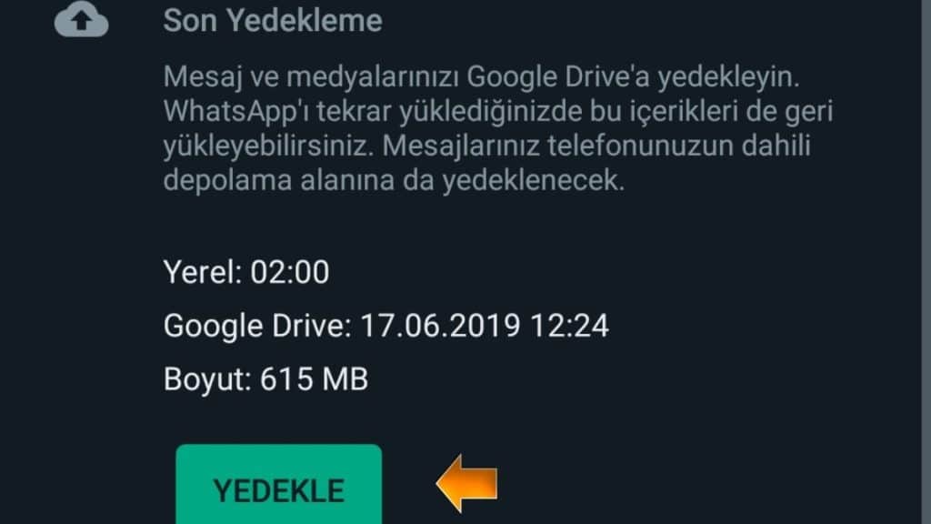 Android Telefonlarda WhatsApp Mesajlarını Yedekleme - 5