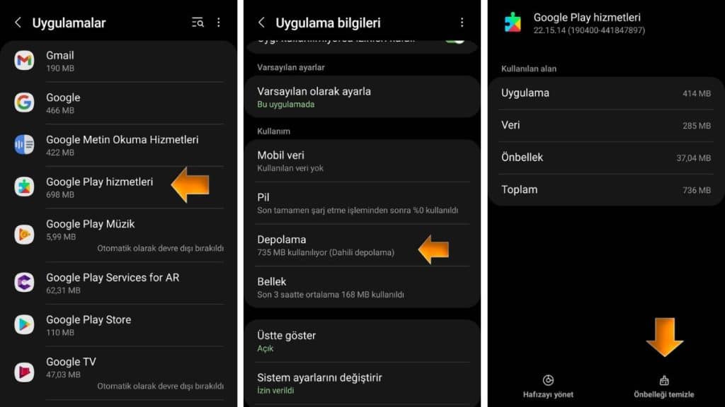 Google-Play-Hizmetleri-Onbellegini-Temizleme