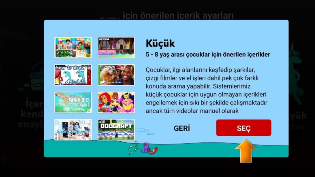 İçerik Ayarını Onaylama