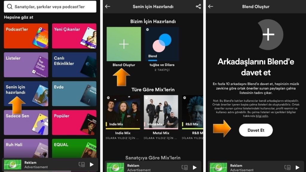Spotify Blend Oluşturma