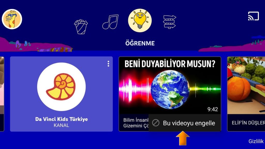 YouTube Kids Video Engelleme