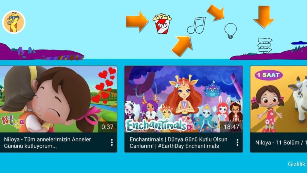 YouTube Kids Video Kategorileri