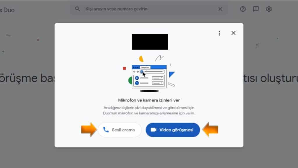 Bilgisayar Üzerinden Görüntülü Görüşme ve Sesli Arama Başlatma