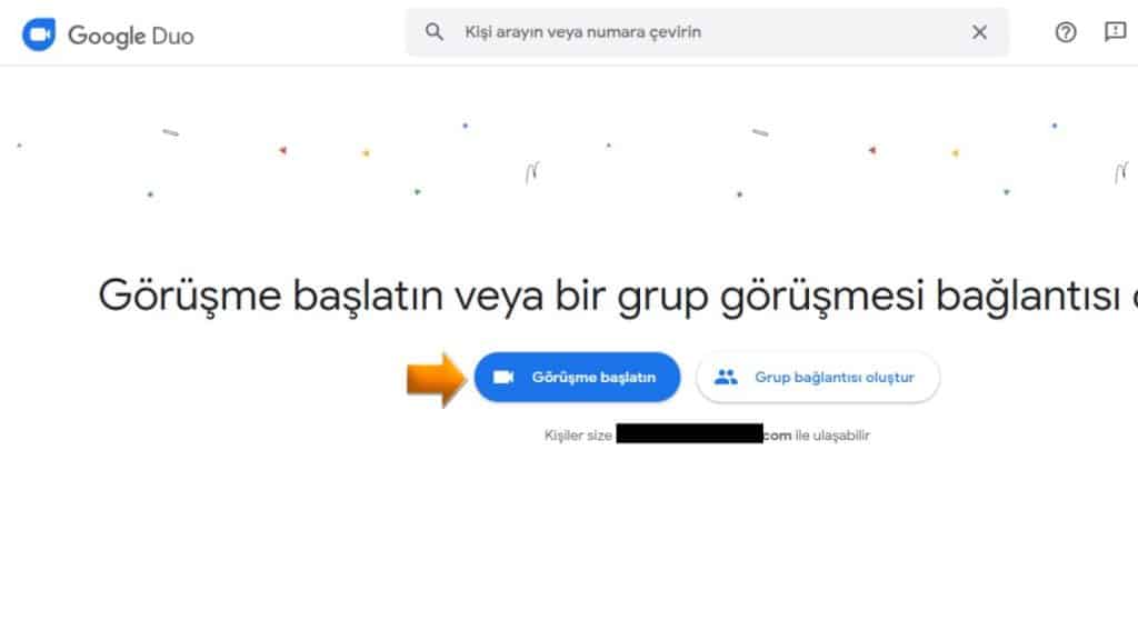Bilgisayar Üzerinden Görüşme Başlatma