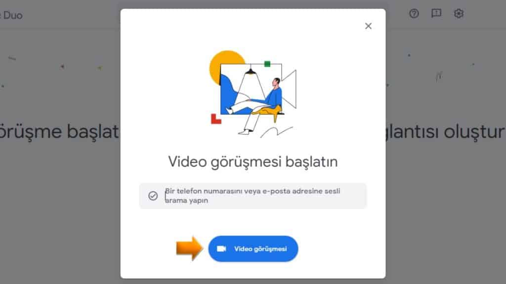Bilgisayar Üzerinden Video Görüşmesi Başlatma
