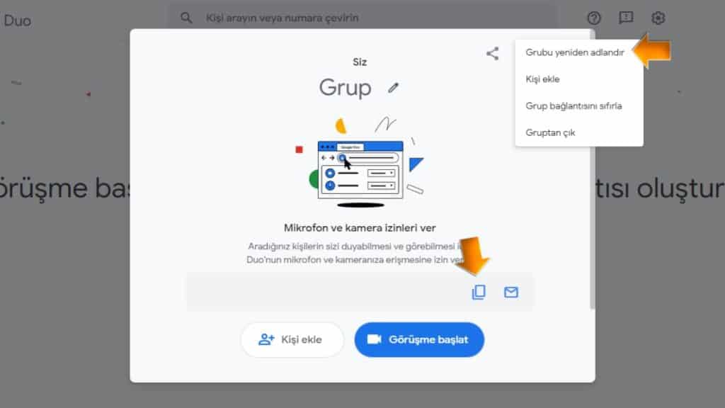Bilgisayardan Google Duo Grup Görüşmesini Başlatma