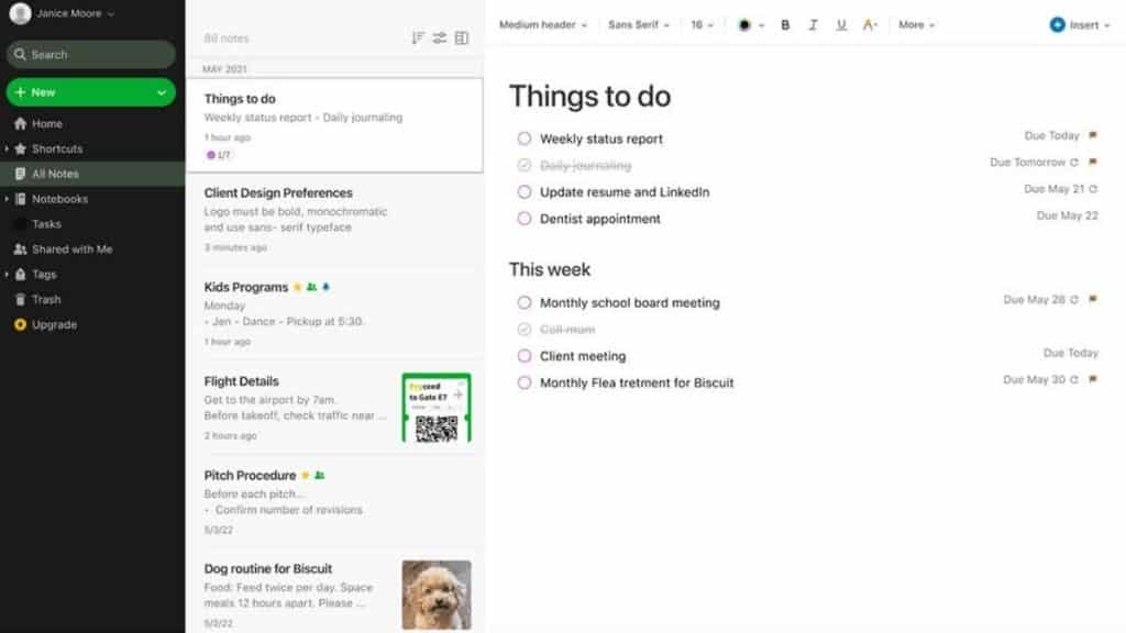 Evernote Görevler