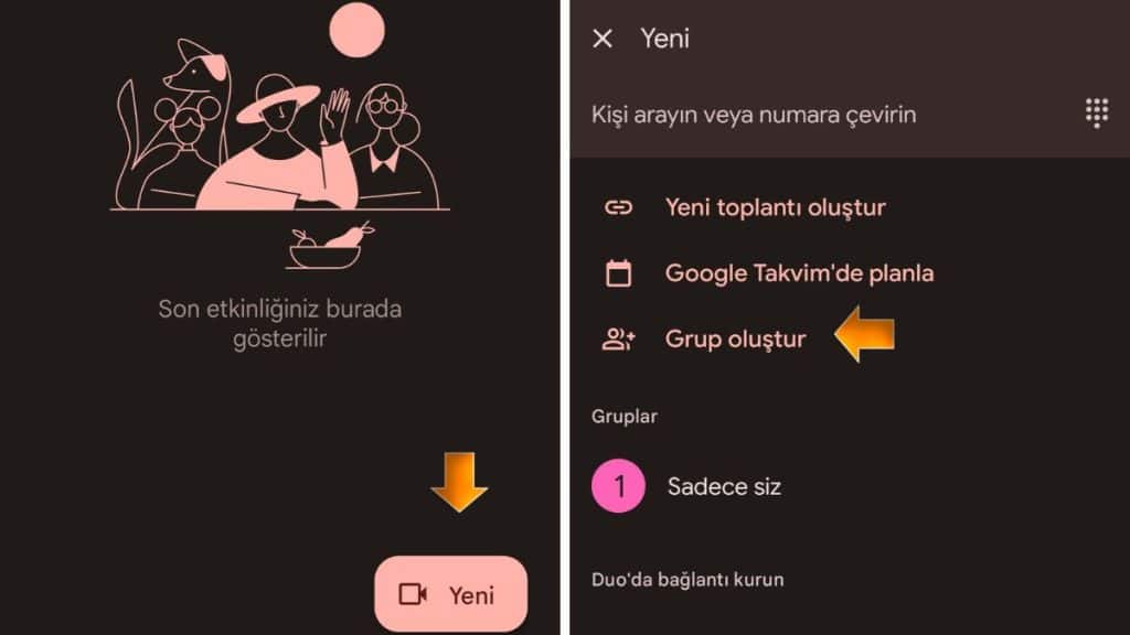 Telefondan Google Duo Grup Görüşmesini Başlatma