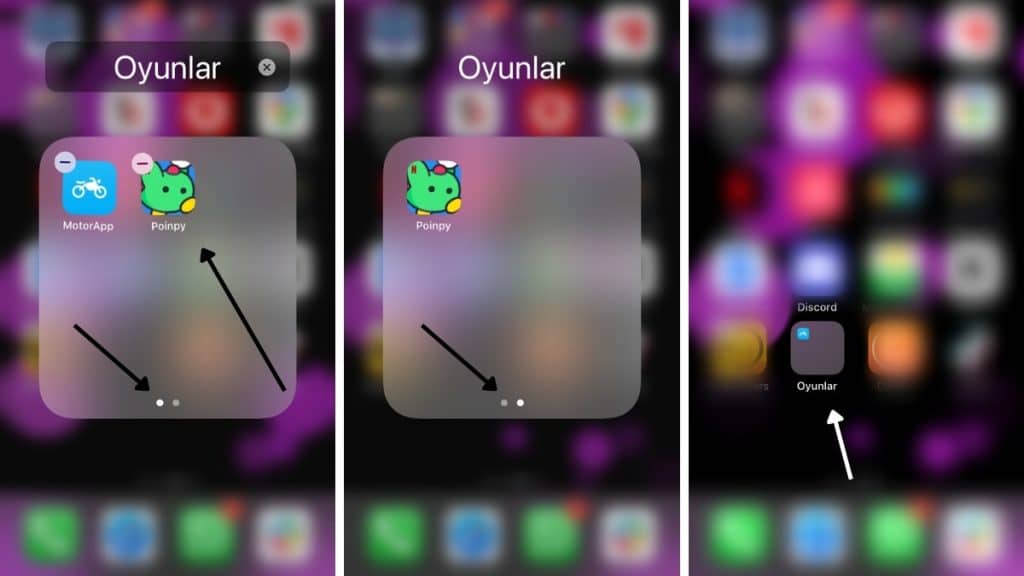 iphone uygulama gizleme klasör