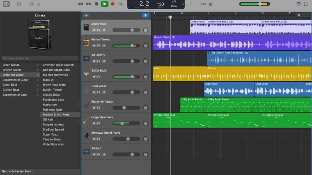 Ses kaydetme programları - Apple GarageBand